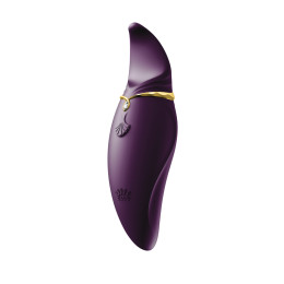 Стимулятор клітора з язичком і вібрацією Zalo Hero, фіолетовий – фото