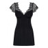 Элегантное черное мини платье с кружевными рукавами S/M (26708) – фото 5