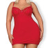 Сексуальная красная сорочка с кружевным декольте большого размера XXL (36082) – фото 10