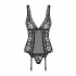 Сексуальний корсет з мережива з малюнком corset & thong L/XL (35857) – фото 6