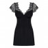 Елегантне чорне міні сукня з мереживними рукавами L/XL (35925) – фото 10