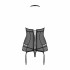 Эротический корсет с кружевом и украшением corset & thong black L/XL (35870) – фото 14