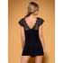 Элегантное черное мини платье с кружевными рукавами XXL (35926) – фото 7