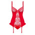 Эротический корсет с подвязками для чулок Heartina corset & thong red L/XL (35985) – фото 8