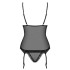 Секси корсет, полупрозрачный с узорами  corset & panties S/M (35879) – фото 11
