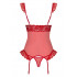 Сексуальний корсет з мережива, червоний corset & thong L/XL (35856) – фото 5